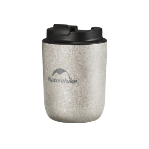 Naturehike Serie-Titano taza de agua portátil, 250g, ultraligera, para mochilero al aire libre, Picnic, café, con cubierta fácil de tirar, 157 ml