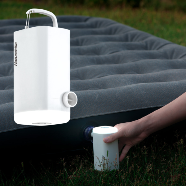 Naturehike Serie-Xingtu minibomba de aire portátil multifunción para acampada, bomba de aire alimentada por USB con lámpara Led, ideal para Senderismo y viajes al aire libre, hinchables