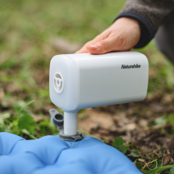 Naturehike Serie-Xingtu minibomba de aire portátil multifunción para acampada, bomba de aire alimentada por USB con lámpara Led, ideal para Senderismo y viajes al aire libre, hinchables