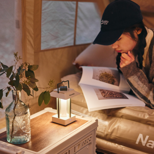 Naturehike Serie-Yuege Lámpara cuadrada para acampar, luz impermeable portátil para exteriores, 3 engranajes, atmósfera ajustable, lámpara colgante tipo C, carga