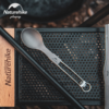 Naturehike Serie-titano vajilla plegable de titanio para acampar, cuchillo ligero, tenedor, cuchara, pinza de servir, vajilla portátil para exteriores, utensilios para acampar al aire libre