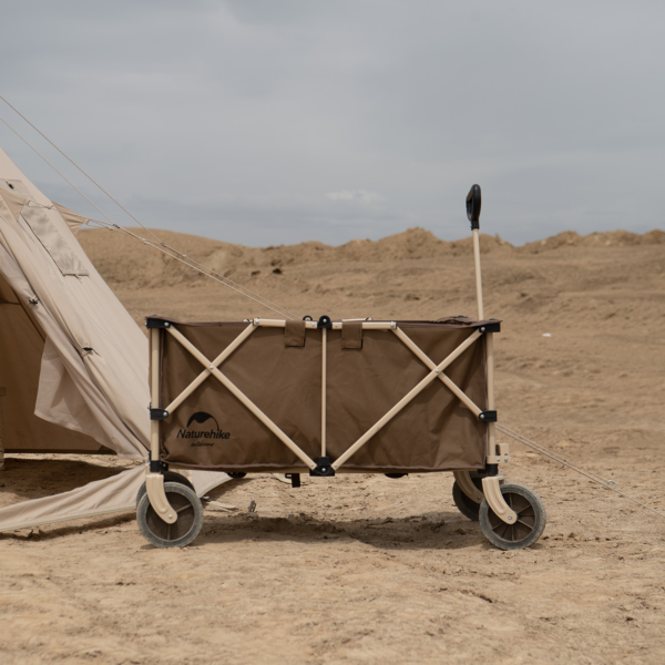 NaturehikeSerie-Qingzhe TC02 carrito plegable de gran capacidad, carretilla portátil de gran capacidad de carga de 193L, 80KG, cuatro ruedas, para acampar, Picnic