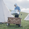 Naturehike Serie-Qingzhe con gran ruedas carrito plegable de gran capacidad, carretilla portátil de gran capacidad de carga de 210L, 80KG, Con cuatro ruedas Off-Road, para acampar, Picnic