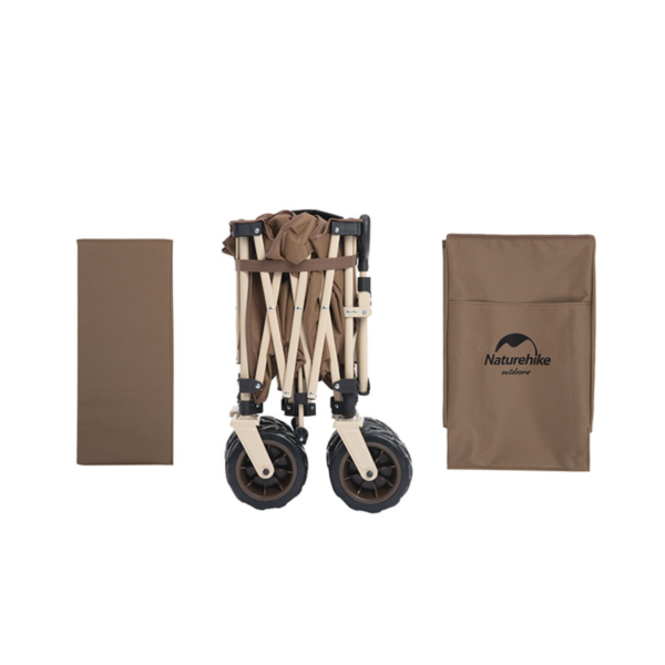Naturehike Serie-Qingzhe con gran ruedas carrito plegable de gran capacidad, carretilla portátil de gran capacidad de carga de 210L, 80KG, Con cuatro ruedas Off-Road, para acampar, Picnic
