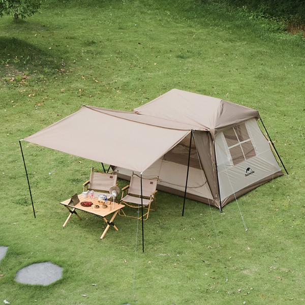 Naturehike Village 5.0 Carpa Automática De Campaña Con Toldo Exterior, Para 4 Personas Para Acampar, Viajes Al Aire Libre, Picnics