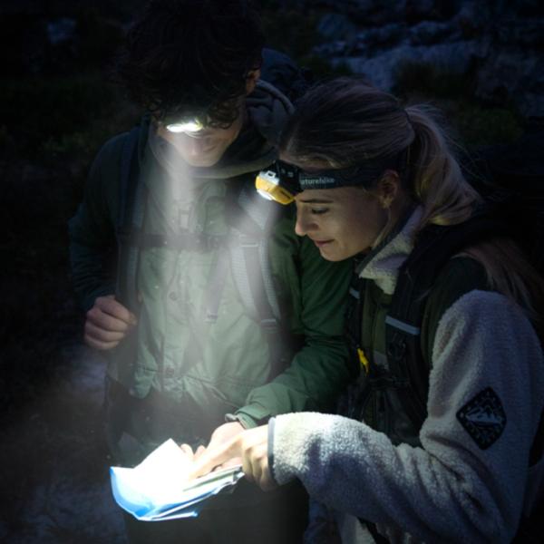Naturehike Faro de cabeza Ip68 para aire libre, ultraligera, alta resistencia al agua, a prueba de polvo, linterna de senderismo, viaje, pesca portátil, faro para correr nocturno 2.7W, 10-300LM