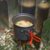 Naturehike Kits de olla, utensilios de cocina 4 en 1 para acampada, vajilla de aluminio para exterior, olla de Picnic, sartén, tazón, utensilios de cocina para senderismo