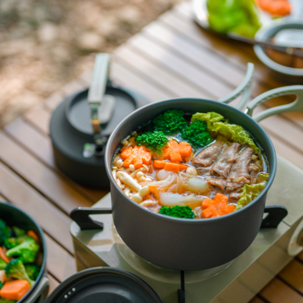 Naturehike Seire-Yexing Kits de utensilios de cocina para acampada, tetera portátil de aluminio, sartén plegable, vajilla, Hervidor para exteriores