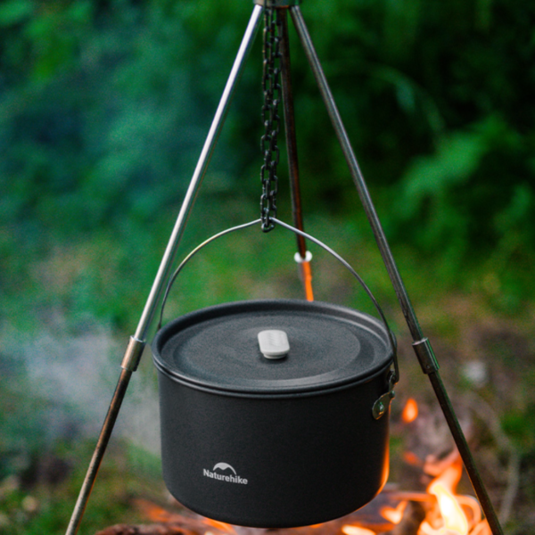 Naturehike Seire-Yexing Kits de utensilios de cocina para acampada, tetera portátil de aluminio, sartén plegable, vajilla, Hervidor para exteriores