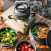 Naturehike Seire-Yexing Kits de utensilios de cocina para acampada, tetera portátil de aluminio, sartén plegable, vajilla, Hervidor para exteriores