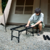 Naturehike Serie-IGT Mesa de combinación plegable de haya para exteriores, mesa de comedor portátil de aleación de aluminio para acampar y barbacoa, con soporte de carga de 30kg