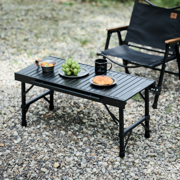 Naturehike Serie-IGT Mesa de combinación plegable de haya para exteriores, mesa de comedor portátil de aleación de aluminio para acampar y barbacoa, con soporte de carga de 30kg