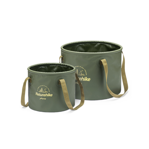 Naturehike Serie-Lingwo cubo de agua redondo plegable de 10/20L, cubo de almacenamiento portátil duradero, herramientas multifuncionales para pesca, Camping y senderismo