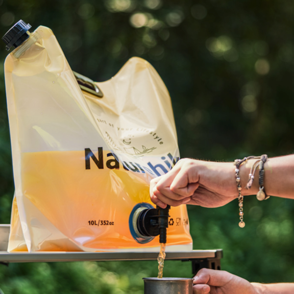 Naturehike Serie-Lingwo bolsa de agua para exteriores, contenedor de agua portátil de gran capacidad con asa de grifo, plegable, para Camping, senderismo y emergencia, 10L