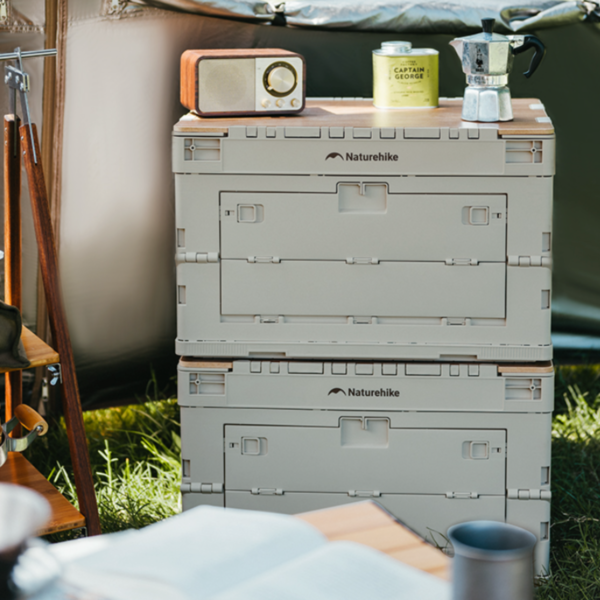 Naturehike Serie-Lingyue L Caja de almacenamiento plegable con Tablet de gran capacidad para exteriores, mesa portátil para acampar, equipo de acampada, caja de almacenamiento para maletero de coche, novedad de 2024