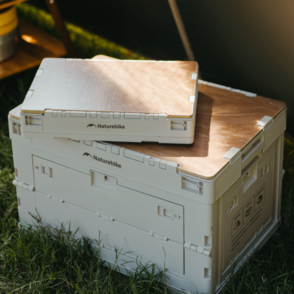 Naturehike Serie-Lingyue L Caja de almacenamiento plegable con Tablet de gran capacidad para exteriores, mesa portátil para acampar, equipo de acampada, caja de almacenamiento para maletero de coche, novedad de 2024
