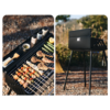 Naturehike Serie-Moyan Parrillas vertical de barbacoa, parrillas multifuncional con pata o sin pata a la mesa y suelo, portátil ligero para acampar, Picnic al aire libre, caja de estufa de cocina