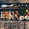 Naturehike Serie-Moyan Parrillas vertical de barbacoa, parrillas multifuncional con pata o sin pata a la mesa y suelo, portátil ligero para acampar, Picnic al aire libre, caja de estufa de cocina