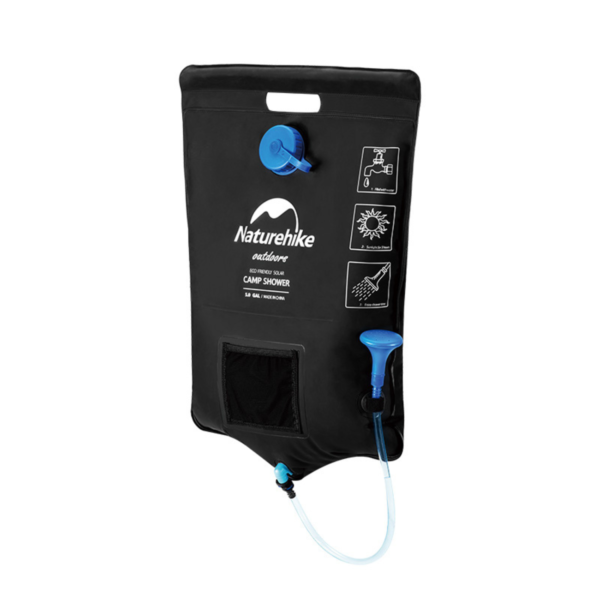 Naturehike Serie-Muchen ducha con calefacción Solar para exteriores, bolsa de EVA portátil de 20L, con temperatura de 40-50ºC, piezas de ducha portátil, Ligero de 420g