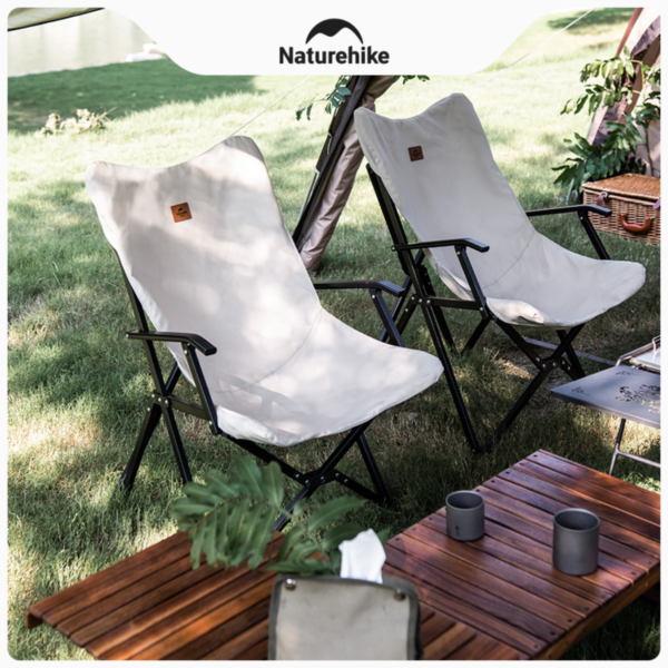 Naturehike Serie-Mujing silla plegable portátil para exteriores, respaldo ligero de aleación de aluminio, 3,4Kg, para acampada, jardín y Picnic