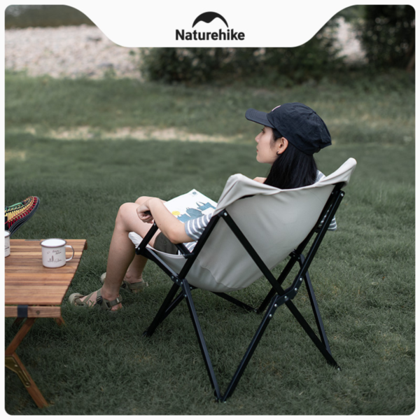 Naturehike Serie-Mujing silla plegable portátil para exteriores, respaldo ligero de aleación de aluminio, 3,4Kg, para acampada, jardín y Picnic
