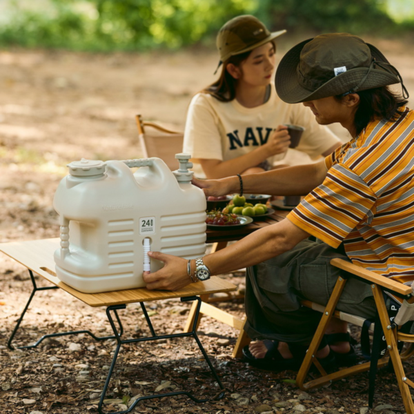 Naturehike Serie-T Cubo de agua para exterior 12L-24L, Contenedor de agua cuadrado de PE de calidad alimentaria para Picnic y acampada al aire libre, cubo con grifo, senderismo al aire libre, huracanes