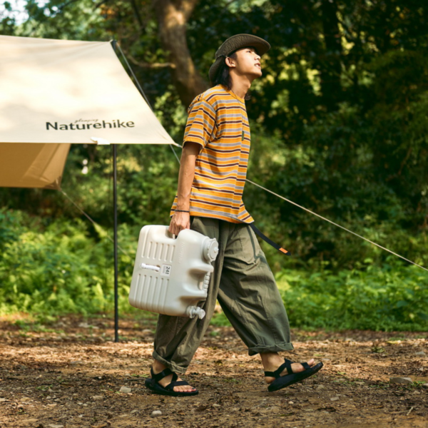 Naturehike Serie-T Cubo de agua para exterior 12L-24L, Contenedor de agua cuadrado de PE de calidad alimentaria para Picnic y acampada al aire libre, cubo con grifo, senderismo al aire libre, huracanes
