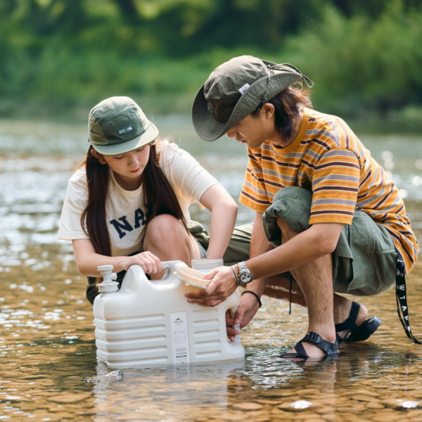 Naturehike Serie-T Cubo de agua para exterior 12L-24L, Contenedor de agua cuadrado de PE de calidad alimentaria para Picnic y acampada al aire libre, cubo con grifo, senderismo al aire libre, huracanes