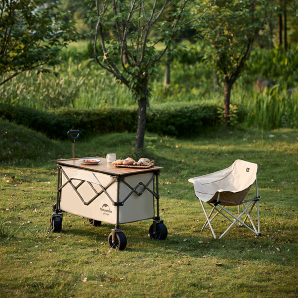 Naturehike Serie-TC03 carrito plegable de gran capacidad, Con rueda frena,  carretilla portátil de gran capacidad de carga de 120Kg, cuatro ruedas, para acampar, Picnic