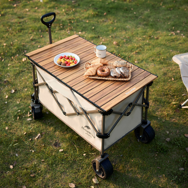 Naturehike Serie-TC03 carrito plegable de gran capacidad, Con rueda frena,  carretilla portátil de gran capacidad de carga de 120Kg, cuatro ruedas, para acampar, Picnic