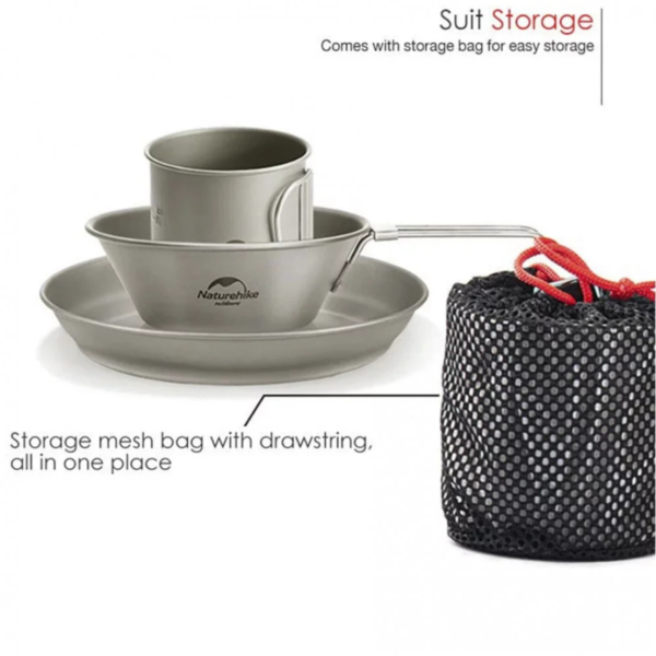 Naturehike-Serie-Titanio-Kits-de-cubiertos-5.png Naturehike Serie-Titanio Kits de cubiertos, Vajilla de titanio puro para exteriores, cuenco portátil, plato, juego de tazas, vajilla de picnic, vajilla portátil para exteriores, utensilios para acampar al aire libre
