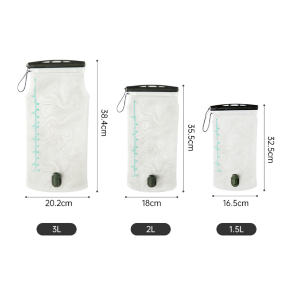 Naturehike Serie-Yunquan bolsa de agua potable de TPU, bolsa de agua almacenamiento para correr, senderismo, montar al aire libre, plegable, 1.5L, 2L, 3L